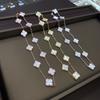 High Version of The Ten-flower Necklace Lucky Four-leaf Clover 10-flower Necklace Clavicle Chain Agate Women's Necklace