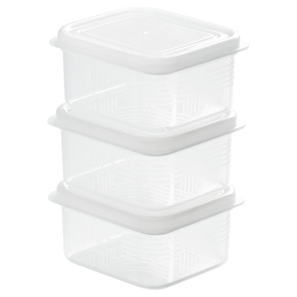 3pcs Freezer Containers with Lids for Food Storage 200ml Reusable Food Storage Containers Boxs Prep