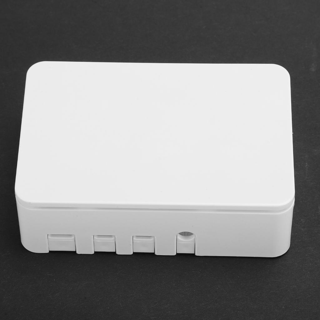 ABS Case 3Pcs Heat Sinks Enclosure Box Fit for Raspberry Pi 4 Black White Transparent(White )