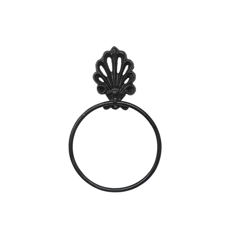 Rural Wall-mounted Cast Iron Hanging Rings for Kitchens Famous Hotels Towels Tissue Rings Creative Home Decorations