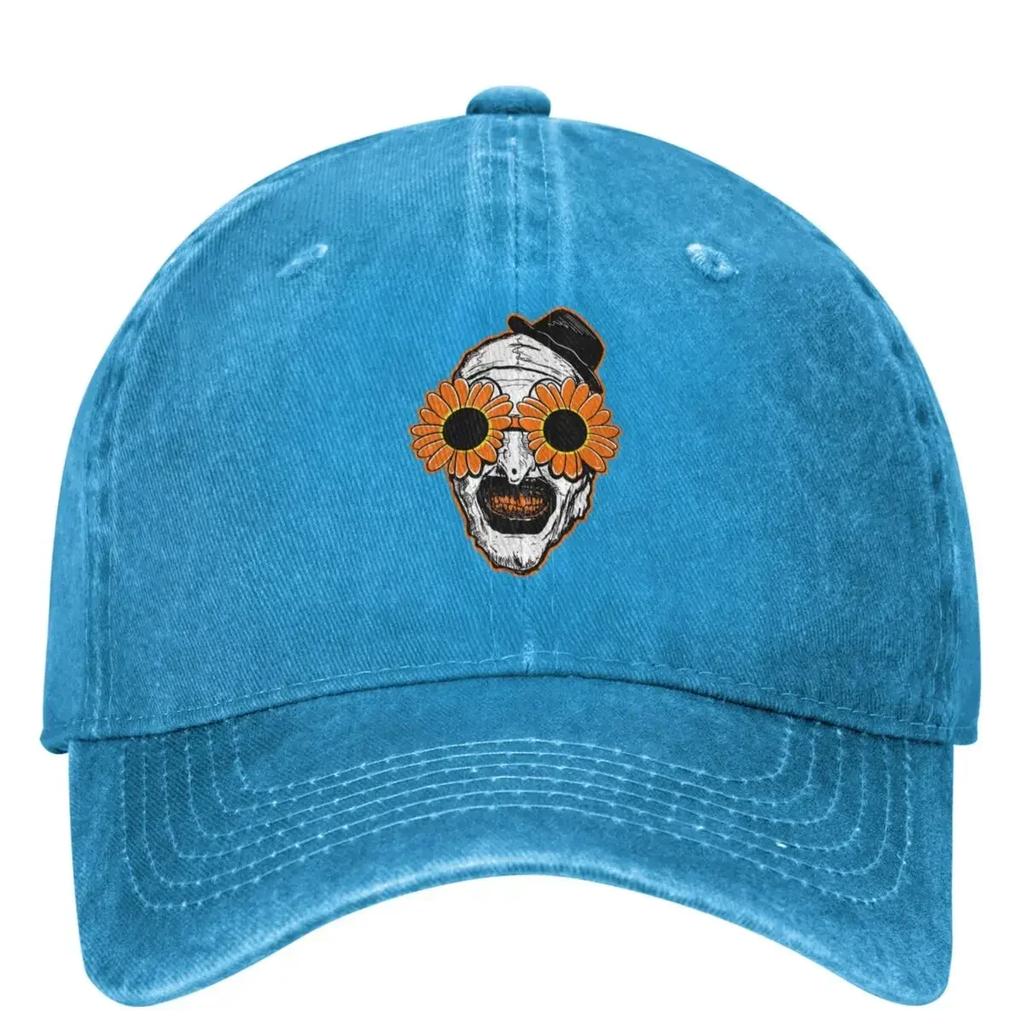 Terrifier Movie Baseball Cap Sunflower Sunglasses Horror Clown Cool Couple Women Trucker Hat SunProof Camping Baseball Caps