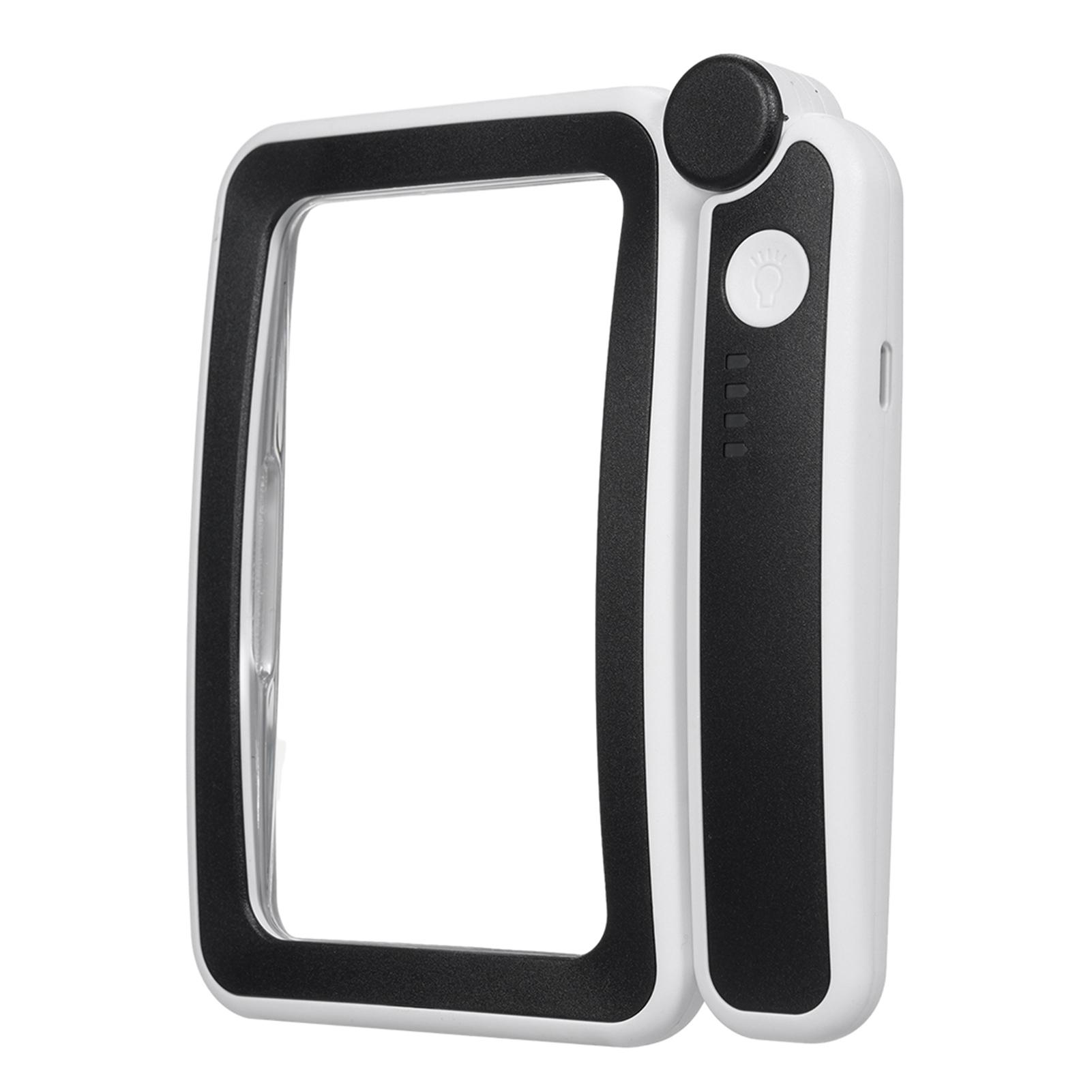 

Handheld Magnifier 4X Magnifying Glass for Reading Full Book Page Newspaper Rectangular Magnifying Glass with Bright