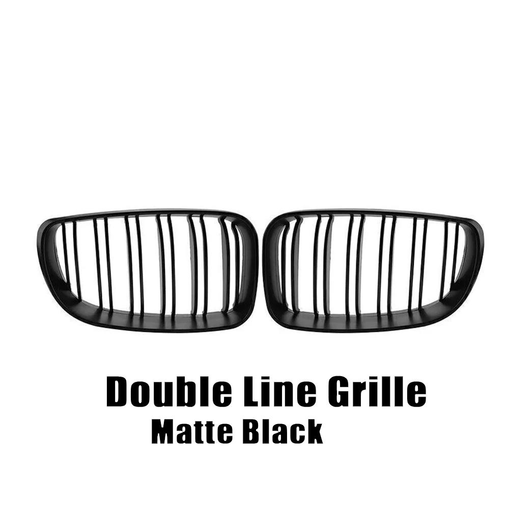 Chrome Black Front Bumper Diamonds Style Grille For BMW 1-Series E81/E82/E87/E88 2007-2011 M-Color Kidney Glossy Black Grille матовый черный