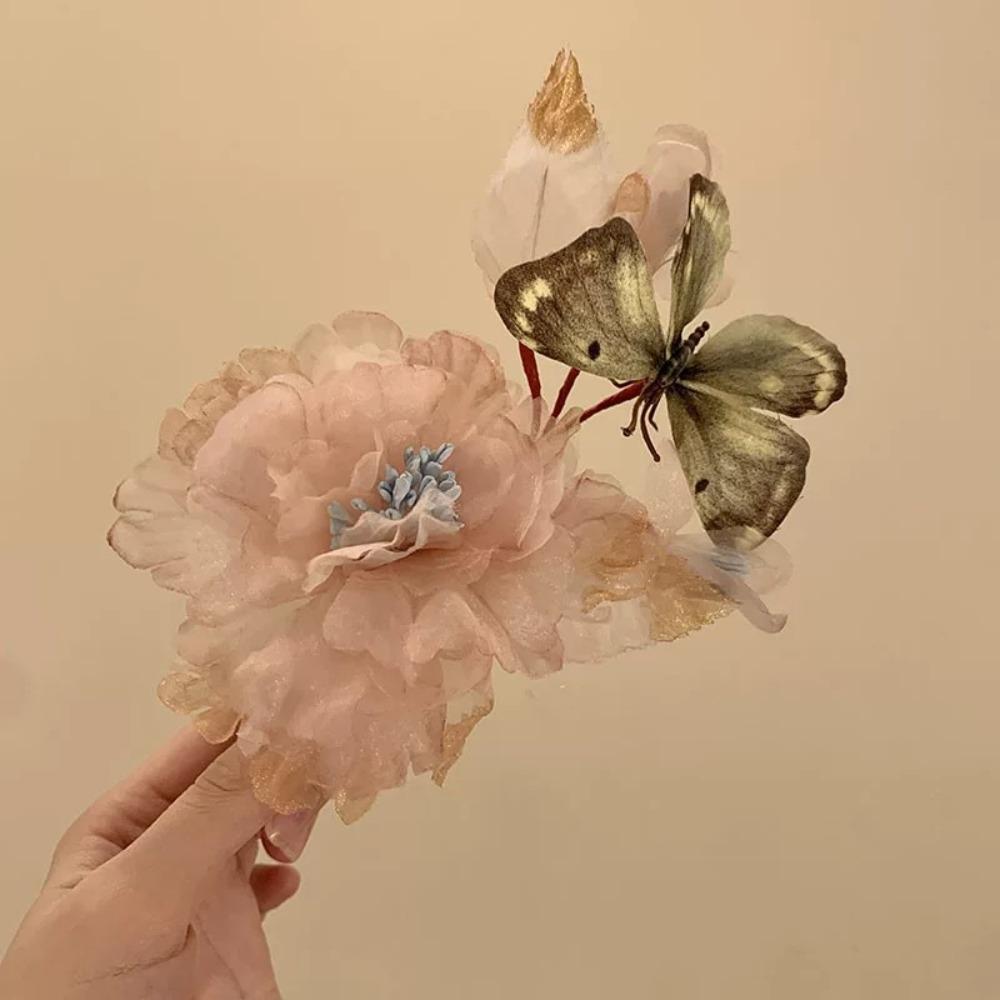 Flower Hair Claw Plastic Side Hairgrips Elegant Hairpins Parties