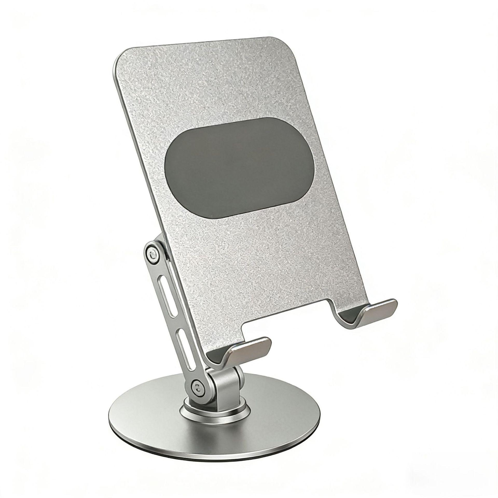 Dual-Axis Rotating Aluminum Phone & Tablet Stand серебряный