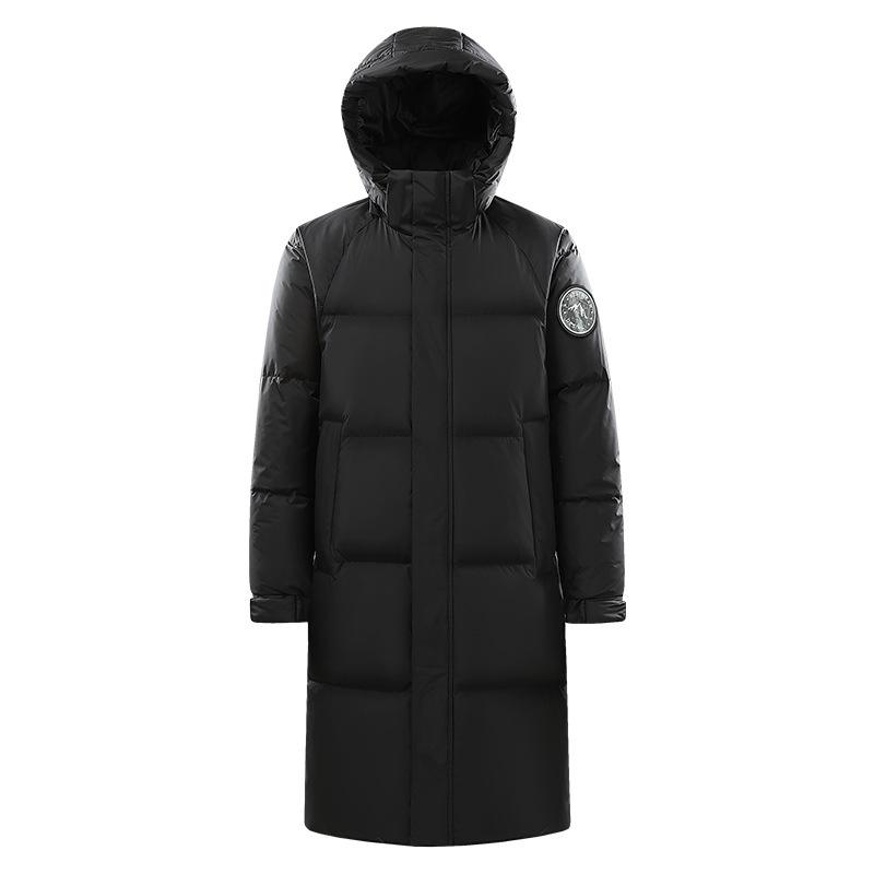 

Men’s Mid-Length Winter Trendy Hooded Down Jacket L чорний