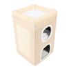 Indoor Cat House Winter Warm Cat House 3 Tier Pet Cave Foldable Cat Bed for Indoor Home Beige