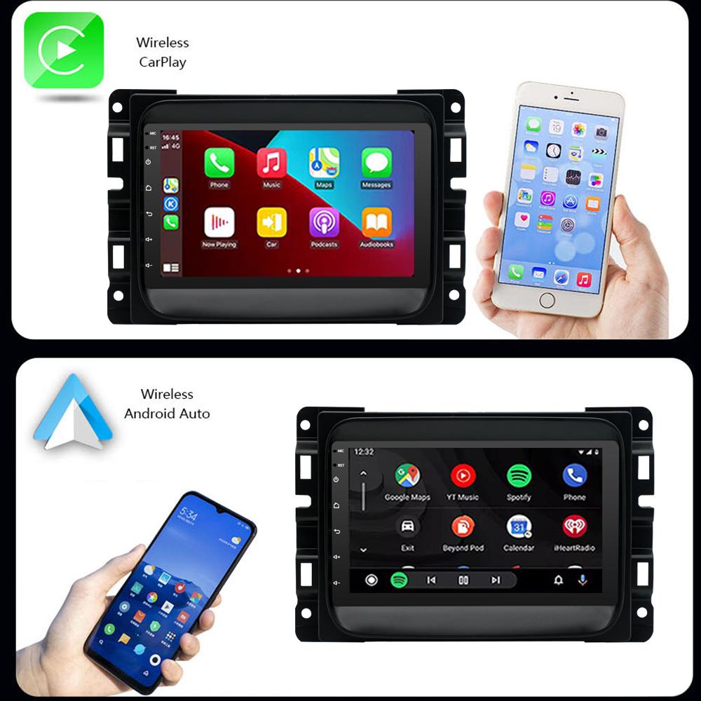 NAVIGUIDE 7 Inch Android 13 For Dodge Ram 13-18 No DVD Car Wireless Carplay & Android Auto With IPS Touch Screen 4G WIFI BT 5.0