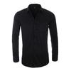 Men’s Plus Size Classic Long Sleeve Solid Dress Shirt