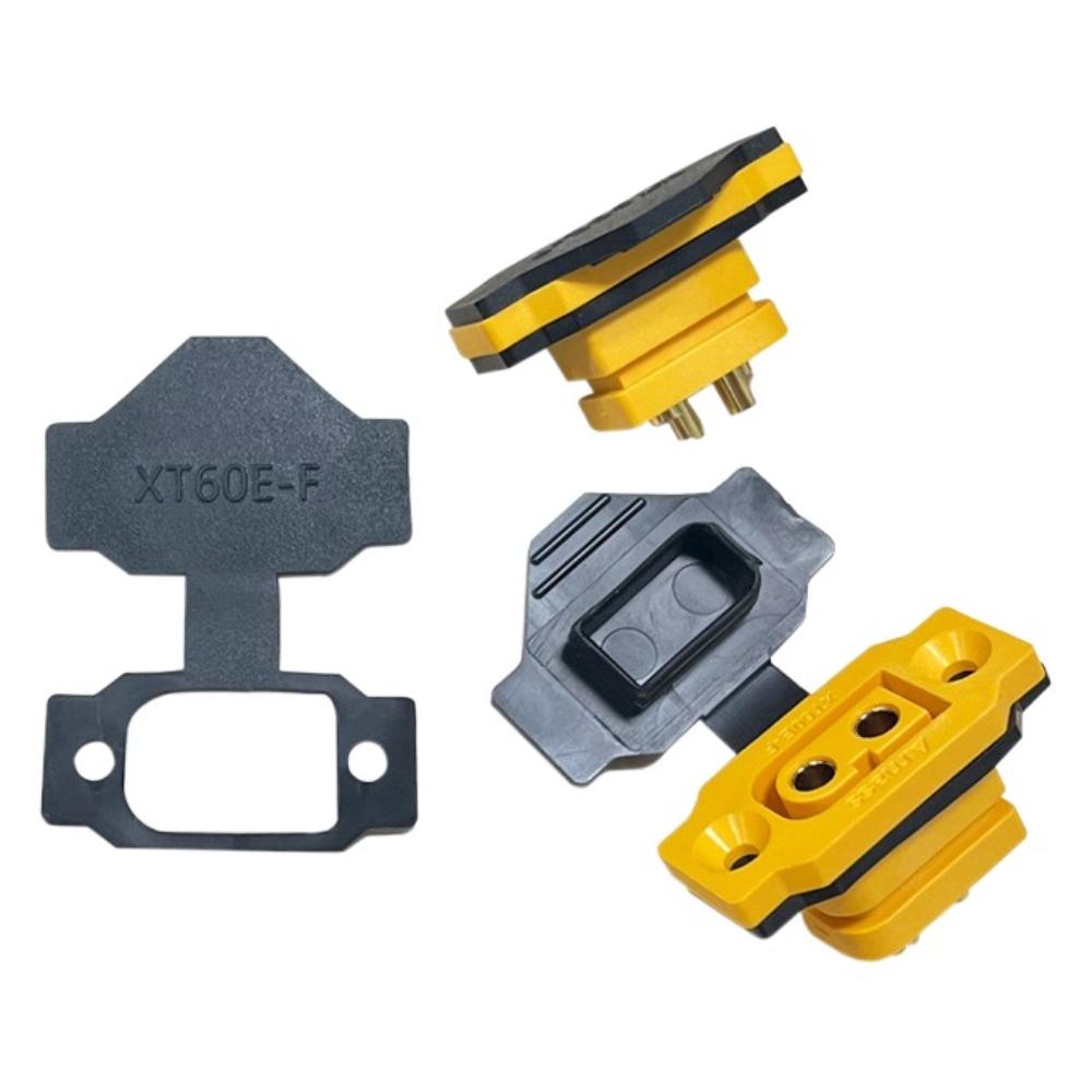 New AMASS XT60E Connector Yellow Black Mountable XT60E Female Plug FPV Racing Fixed Board Plastic XT60E-F Cover RC Accessories
