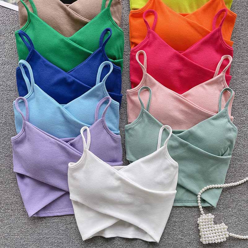 Irregular Casual Sport Camisole Women Strap Design Solid Fashion 2023 Y2K Elegant Ladies Chic Slim Tank Tops
