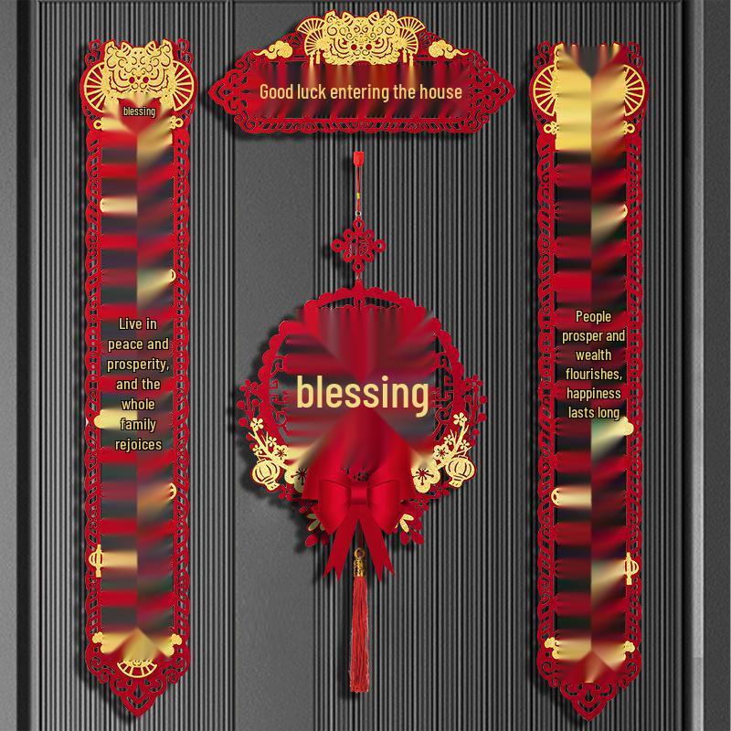 Magnetické uspořádání nového domova: Sada samolepek na dveře a dekorací na kolaudaci