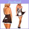 Sexy Lace Lingerie French Maid Cosplay Costume Set Halloween Party Outfit