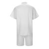 Zweiteiliger Herrenanzug mit kurzen Ärmeln und Button-Down-Revers, Shorts und Taschen, lässiger Sommeranzug in Volltonfarbe