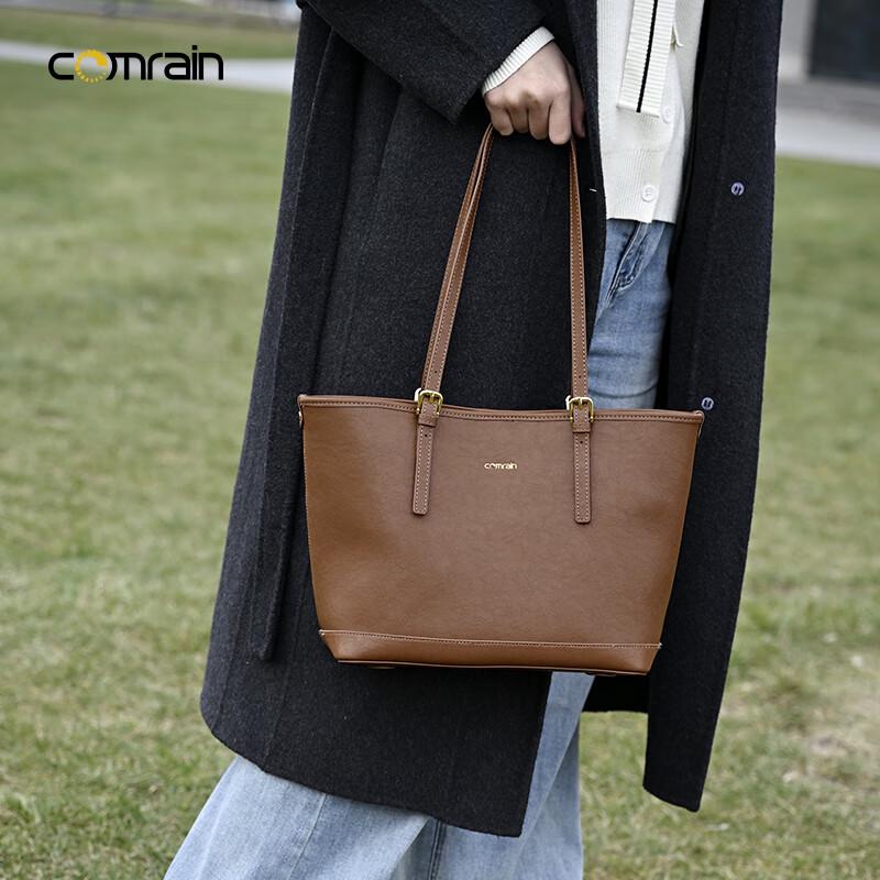 COMRAIN Women's Leather Tote Shoulder Bag