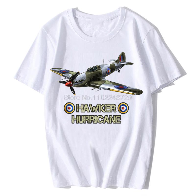 2026British Aircraft Hawker Hurricane Fighter TShirt Summer Cotton ONeck Short Sleeve Unisexs T Shirt  Streetwear Tees 2XL