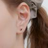 [SILVER925]Mini Block Earring