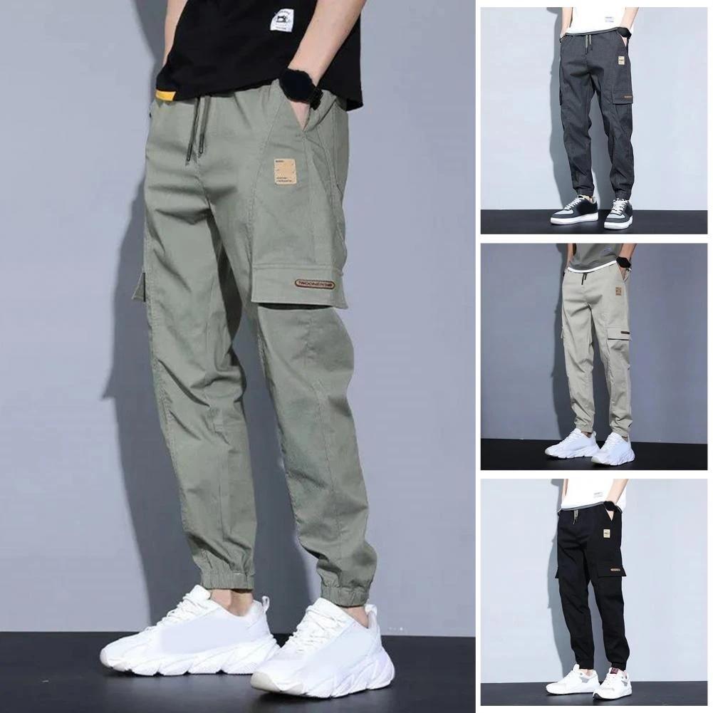 Danmo Frühlings-/Sommer-Cargohose, verschleißfeste Jogginghose für Herren, weicher Stoff, mehrere Taschen, Hose mit elastischer Taille, einfache Kleidung in Übergröße