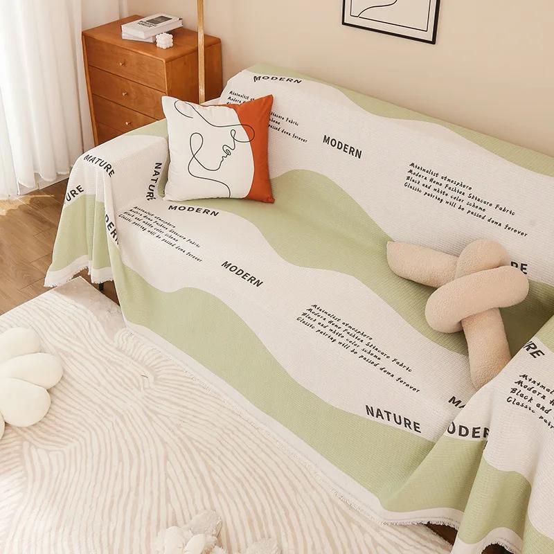 Polyester Baumwolle Bedrucktes Sofa Handtuch Chenille Sofa Decken All-Inclusive Überwurfstoff Vier Jahreszeiten Sofa Handtuch Anti Katzenkratzer