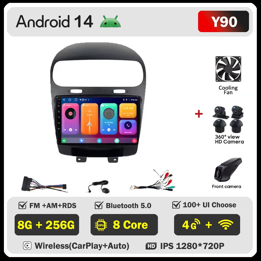 Car Android For Dodge Journey Fiat Leap 2012 -2020 Car Radio Video Stereo No 2din Touch Screen WIFI DVD Bluetooth 5G Automotive