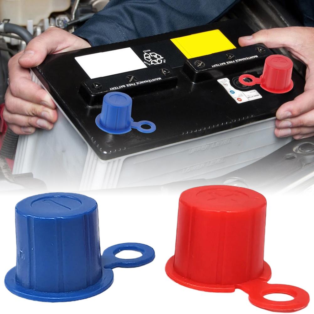 Pair Battery Terminal Post Battery Cap Cover For Ignition Device Negative And Positive Pole Terminal Protector Cap
