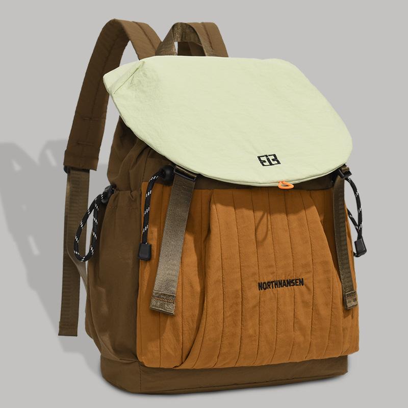 

Large Capacity College Style Schoolbag Color Contrast Outdoor Backpack зелёный