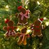 Christmas Tree Gingerbread Man Fabric Ornaments & Decorations