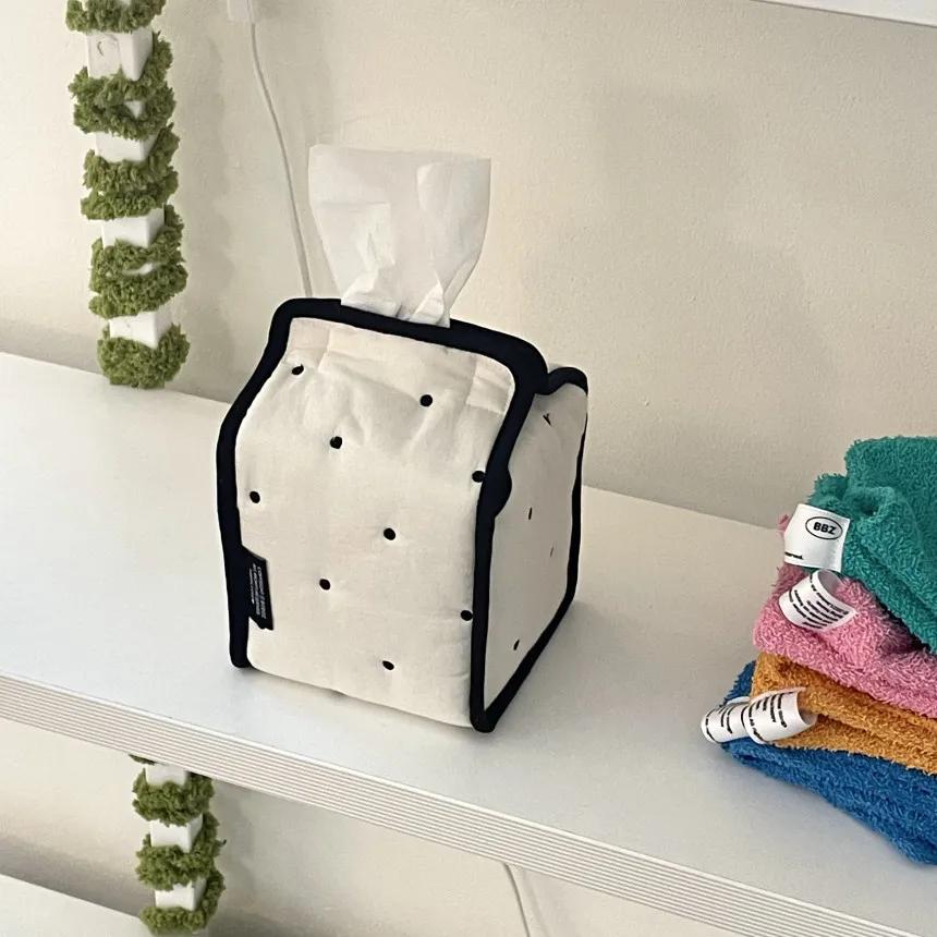 Milk Carton Shaped Facial Tissue Holder, Cute Tissue Storage Bag for Bedside Clutter & Private Items, Decorative Home Paper Box