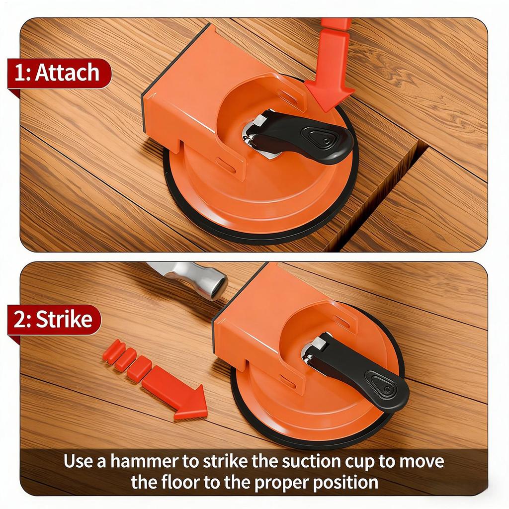 Floor Gap Fixer Tool Suction Cup Metal Puller For Hardwood & Marble Floor Plank Closer & Repair Tool For Living Room Bedroom