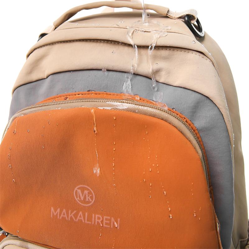 Unisex Outdoor Backpack Color Block Waterproof Backpack