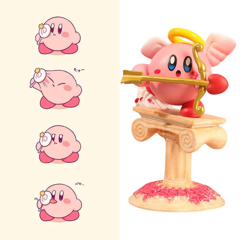 Cupid Cartoon Kirby Figure Toy Car Ornament Room Desktop Decor Model Gifts Kids