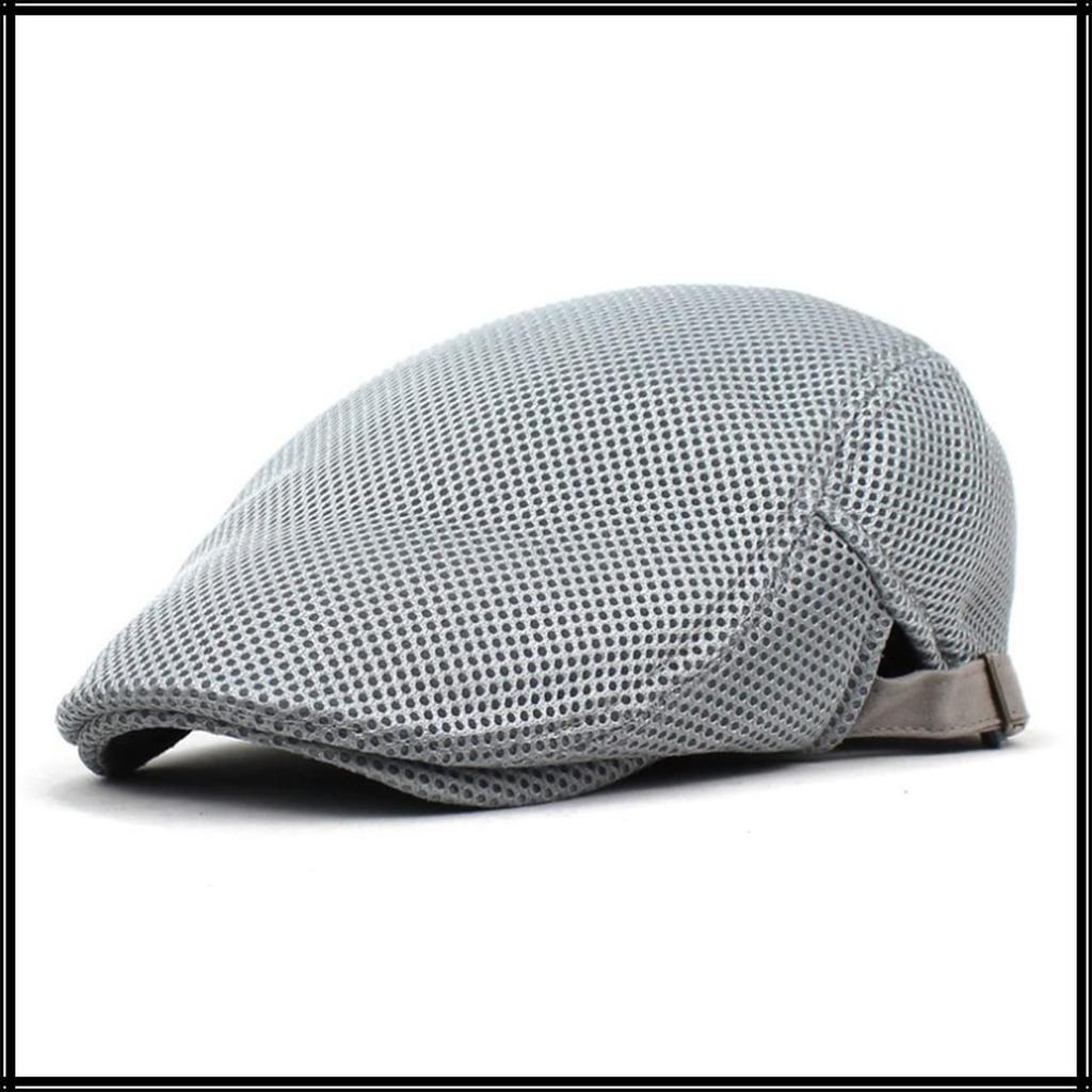 Einfache Jagdkappe Hut Sport Laufen Outdoor Golf Herren Damen CA591 [White Fang] (Hellgrau)