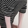 Sphynx Cat Clothes Black Stripe Breathable Shirts Suit, Pet Hat and Shirt Set (Medium)
