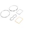 Chrome Dashboard Dial Rings Silver Gauge Dial Rings Decoration Frame Kit for VW Golf MKIV 97-03 Jetta Bora MKIV 99-05