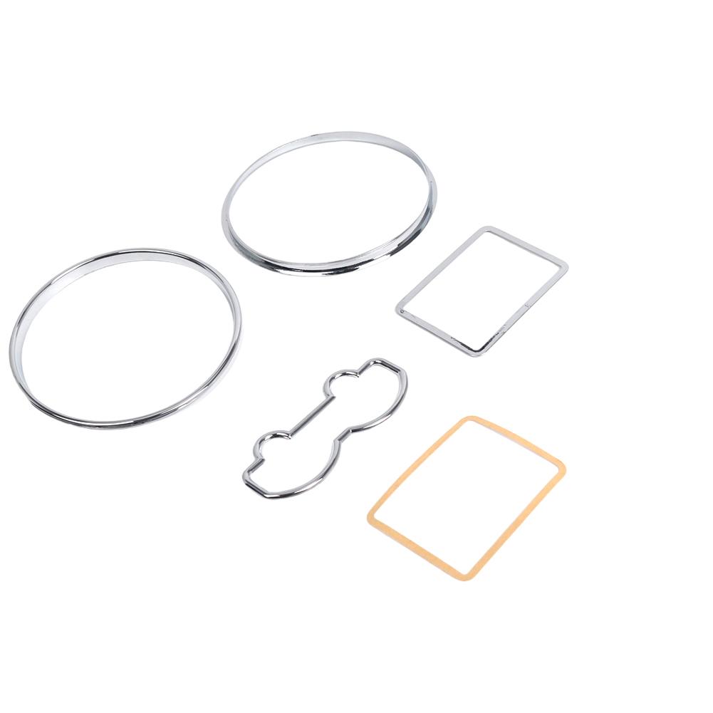 Chrome Dashboard Dial Rings Silver Gauge Dial Rings Decoration Frame Kit for VW Golf MKIV 97-03 Jetta Bora MKIV 99-05