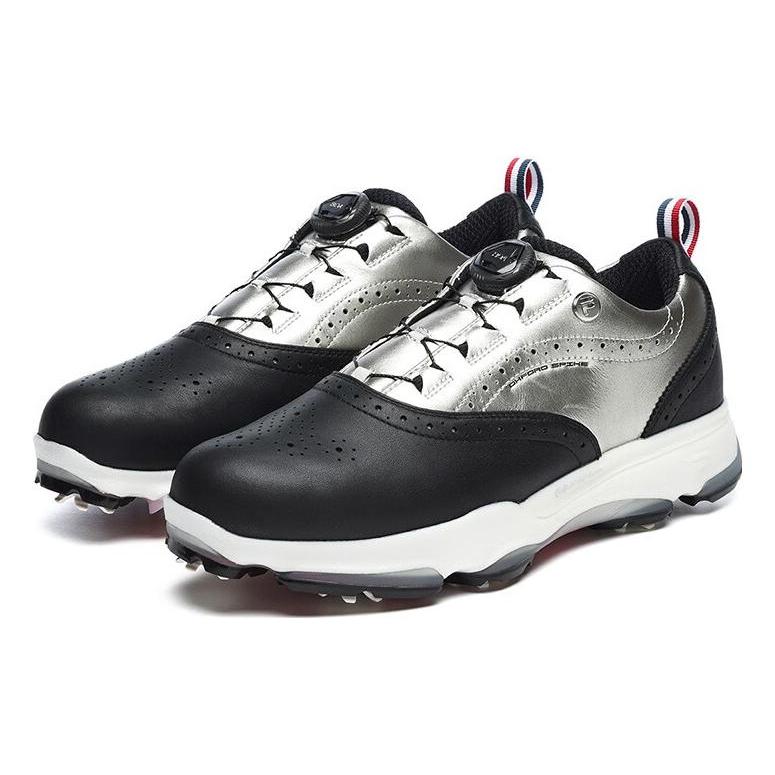 New FILA Gf Oxford Spike Gf Oxford Spike Low Top Golf Shoes Black Silver A12M241601FBK