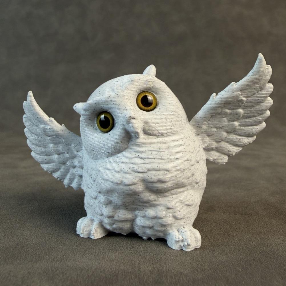 Cute Mini Owl Ornament Plastic Desktop Decorations Car Home Bonsai Decorations 3D Printing Creative and Novel Gifts