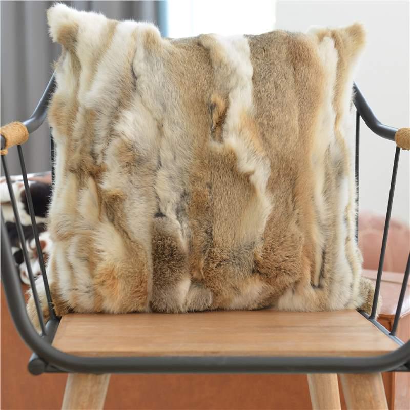 Cuscino in Pelo di Volpe e Coniglio 2023: Morbido Cuscino Peluche per Divano, Comodino o Auto