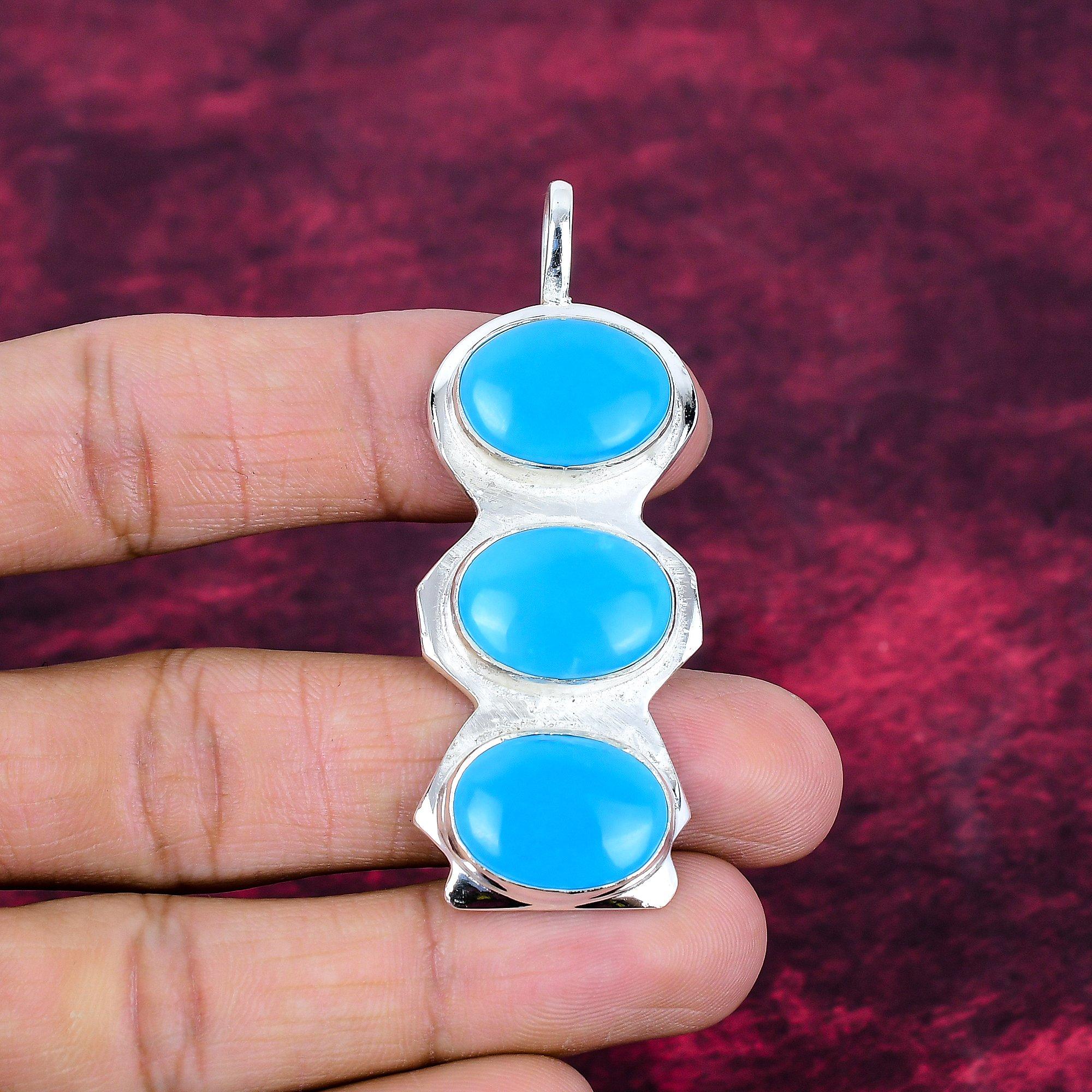 

Кулон из цельного серебра 925 пробы «Спящая бирюза», ювелирные изделия с подвеской из драгоценных камней ручной работы, подарки для жены, абсолютно новый кулон 2.17 Inches