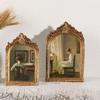 Relief Picture Frame Hanging Decoration Vintage Arch Shaped Photo Frame Classical Resin Photo Frame