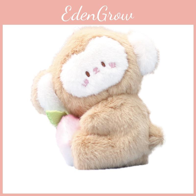 Monkey And Rabbit Plush Keychain With Carrot Peach Design For Girls Gift And Collectible Fun