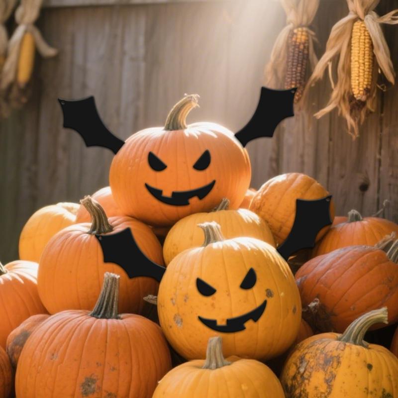 Halloween Pumpkin Decorating Inserts Craft Halloween Game Activities Party Favor Eyes Mouth for Glass Window