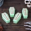 2/4Pcs Miniature Dollhouse Coffin Boxes Halloween Treat Coffin Boxes Coffin Prank Props Box Model Trickery Props Halloween Decor