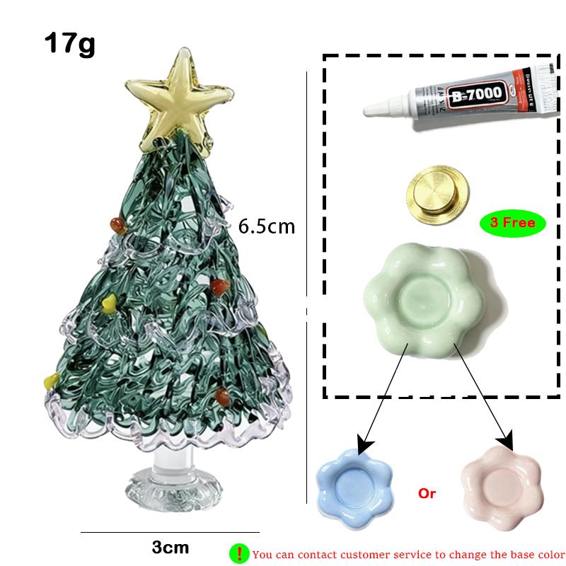 Glass Christmas Tree Ornament Ceramic Rotating Desktop Decoration Christmas Gift for Home Party Holiday Decor Decoration Props