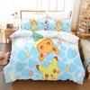 Anime Pokemonzd Bedding Set Cartoon Children Bedroom Quilt Cover Boy Girl Bedclothes Single Double King Pikachus Duvet Cover
