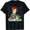 Weihnachts-Nymphensittich-Liebhaber Weihnachtsmann-Nymphensittich Weihnachtslicht-T-Shirt(1)