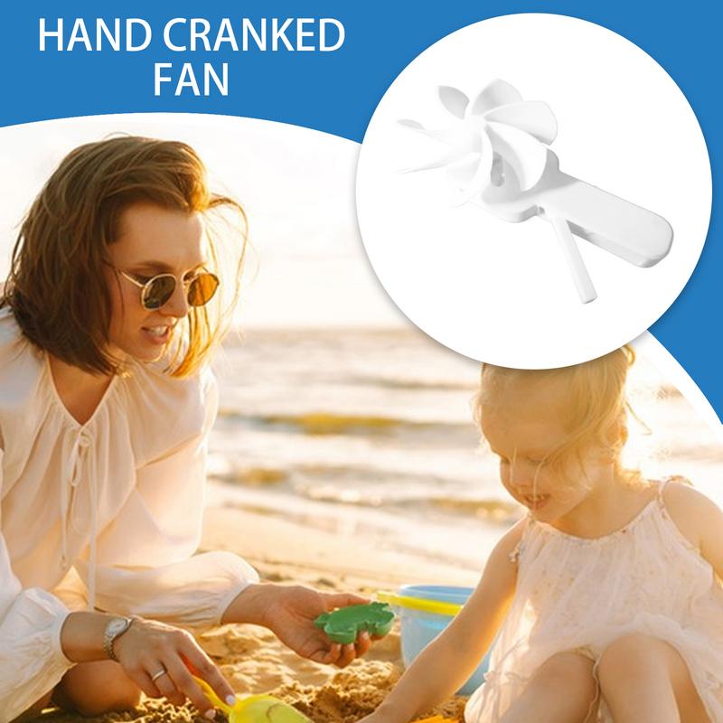 Portable Manual Cranked Handheld Fan Mini hand-pressure cooling fan Manual Personal Air Cooling Small Travel Accessories