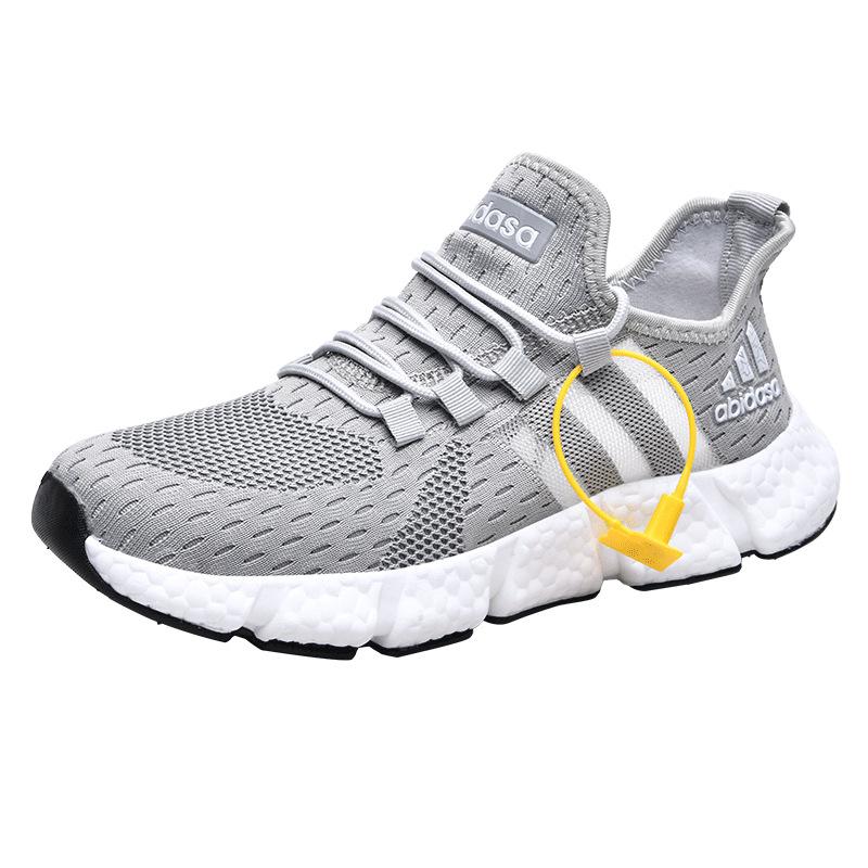 

Обувь Мужская Подошва Попкорн Модная Повседневная Обувь Легкая и Дышащая Четыре Сезона Спортивная Беговая Обувь Фабрика Yuanchao Shoes 45 серый