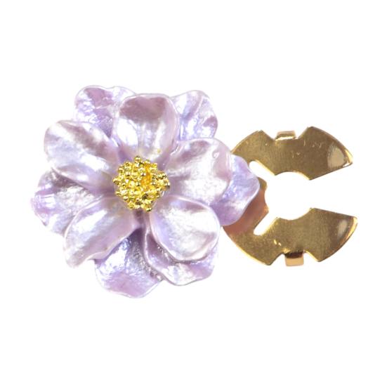 Button Cuff Pearly Luster Gardenia Flower Shape Easy Installation Button Cover Decorative Shirt