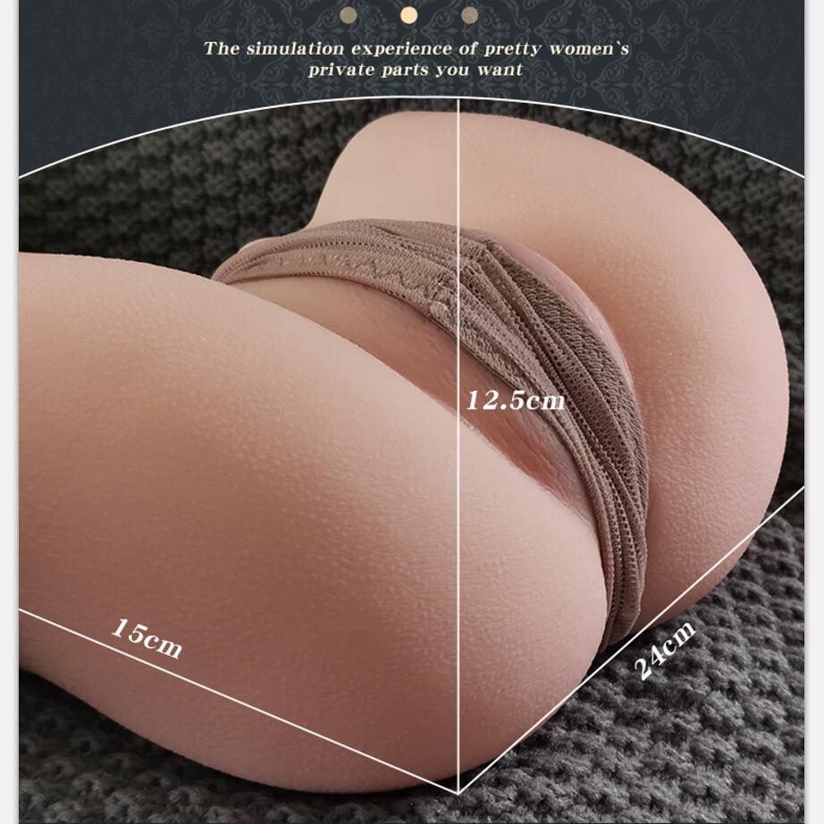 VaHppy Flüssige feste Puppen, großer Hintern, 2,8 kg, 24 x 15 cm, Gesäß, männlicher Masturbator, erotisches Sexspielzeug, Muschi-/Analsex